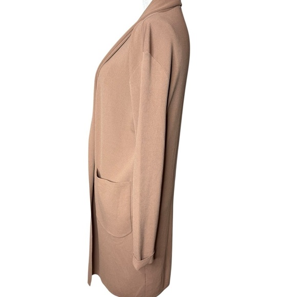Mod Ref Tan Cardigan with Relaxed Duster Length pockets  size Small - Picture 5 of 11